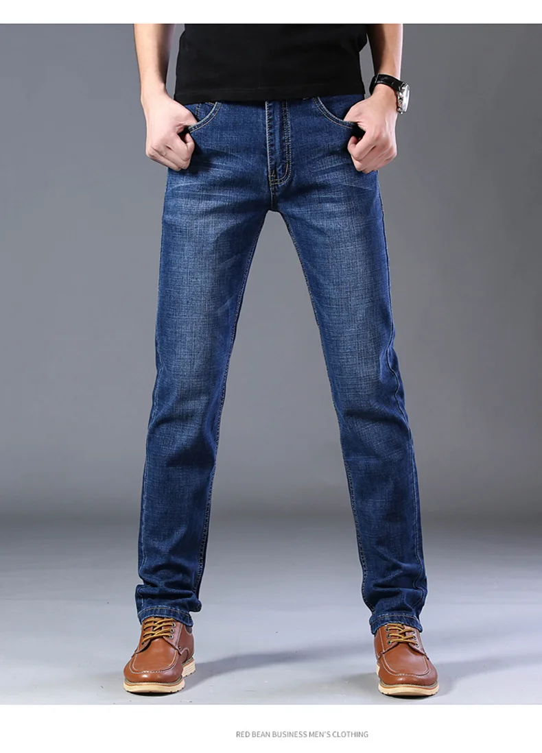 Wholesale Summer Thin Men's Biker Jeans Men's Straight Slim Stretch ...