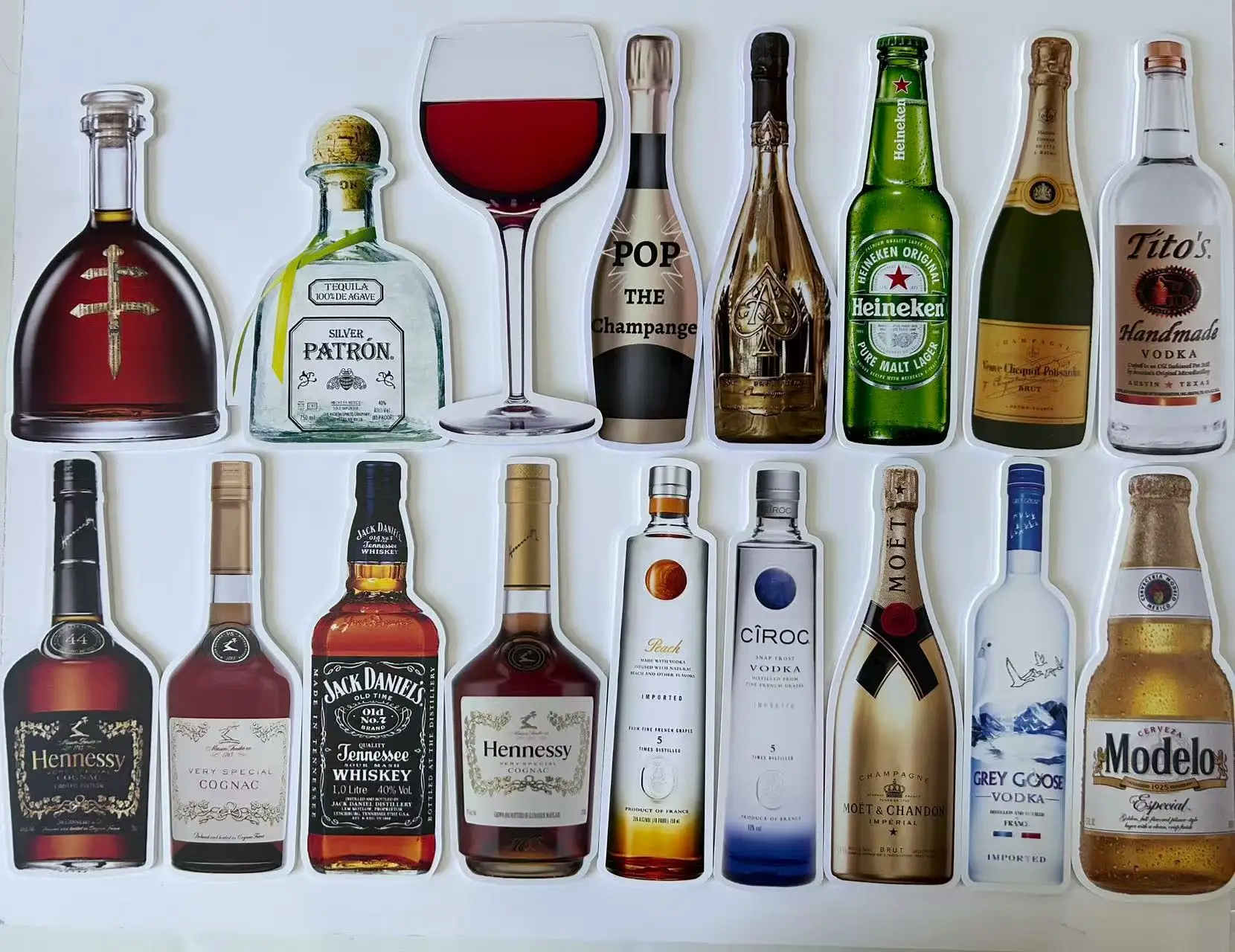 In-stock Alcohol Props Advertising PVC Foam Board logo Printing Sign Waterproof Pvc Foam Board Die Cut Bottle of Wine