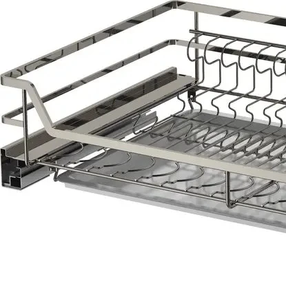 Support De Couvercles Et Assiettes En Inox - 4 Niches Réglables - Gain De Place Et Organisation Cuisine