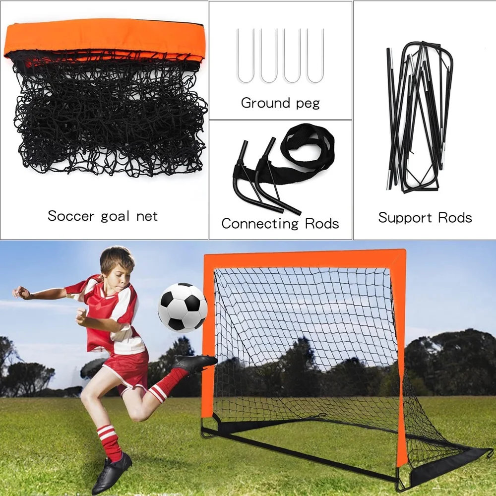 Factory Sale Portable Folding Removable Kids Soccer Goal Set Football Training Goal supplier