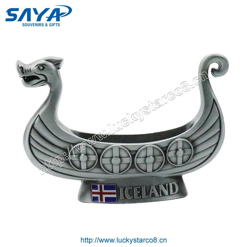 船　金属　北欧　バイキング　置物　インテリア　工芸品　美術品　A2947 お土産亜鉛合金アンティークピューター仕上げバイキング船