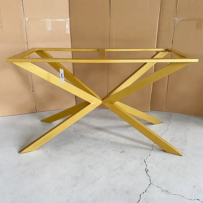 Factory Price Stainless Table with Square Legs Furniture Table Legs Furniture Base Gold Stainless Steel Metal Dining Iron Modern