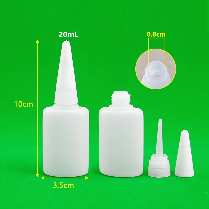 product best factory 20ml white hdpe bottle for super glue factory plastic dropper for oily liquid sealed with logo for 502 fast glue-27