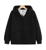 Sudadera negra con cremallera
