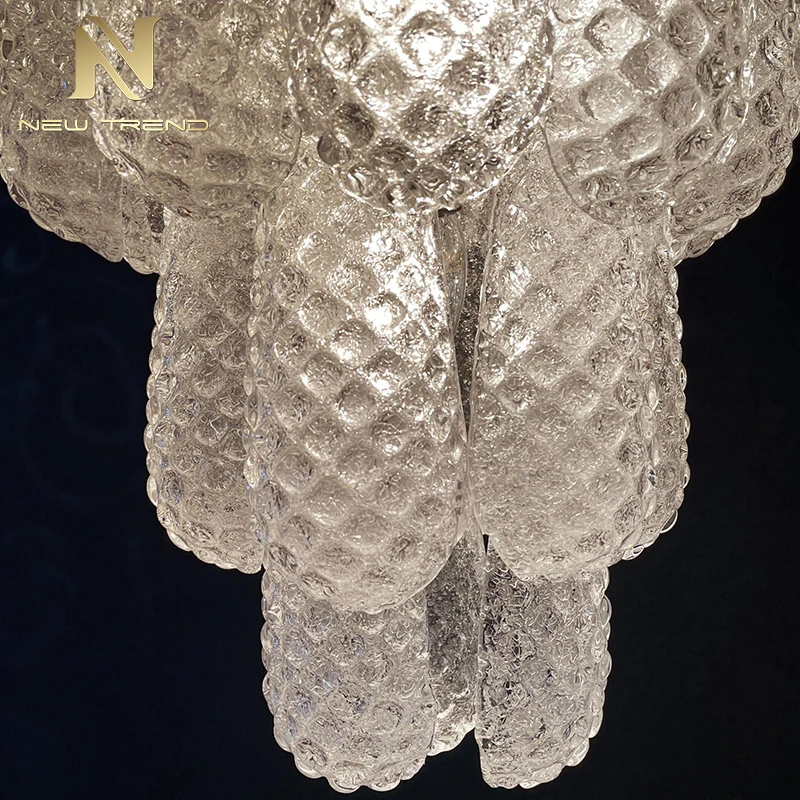 CPL-447 French Vintage Style Murano Glass Chandelier – Luxury Italian LED Pendant Light for Villa Living Room, Dining & Duplex Staircase