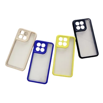 High Transparent material with colorful oil injection frame 3 in 1 phone case for Xiaomi customizable logo cases