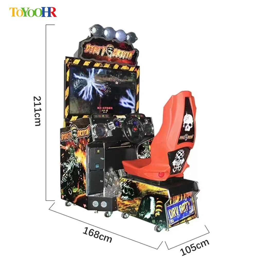 42인치 더티 드라이빙 시뮬레이터 레이싱 아케이드 게임기 시뮬레이터 아케이드 레이싱 카 게임기 자동차 시뮬레이터 드라이빙