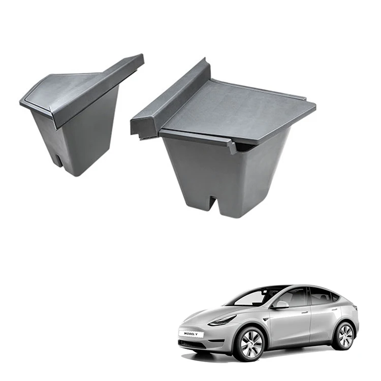 自動車リアトランク収納ボックス テスラ Model Y アクセサリ ABS製 トランク収納 サイドコンパートメントボックス インテリアアクセサリー