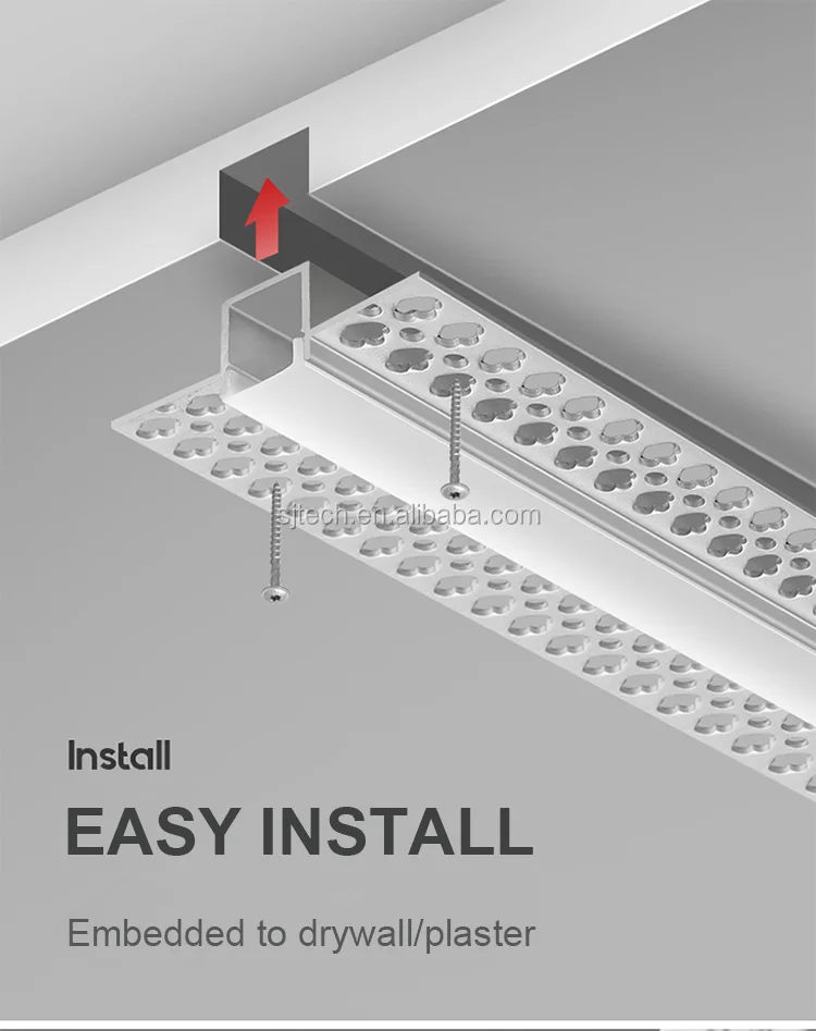 Штукатурный алюминиевый светодиодный профиль для гипсокартона встраиваемая длина 2 м и 3 в наличии продажа