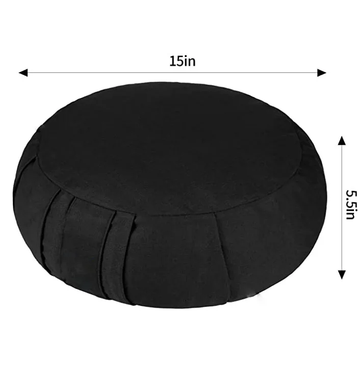 100 Cotton Solid Yoga Mats Meditation Pillow Cushion Round Buckwheat