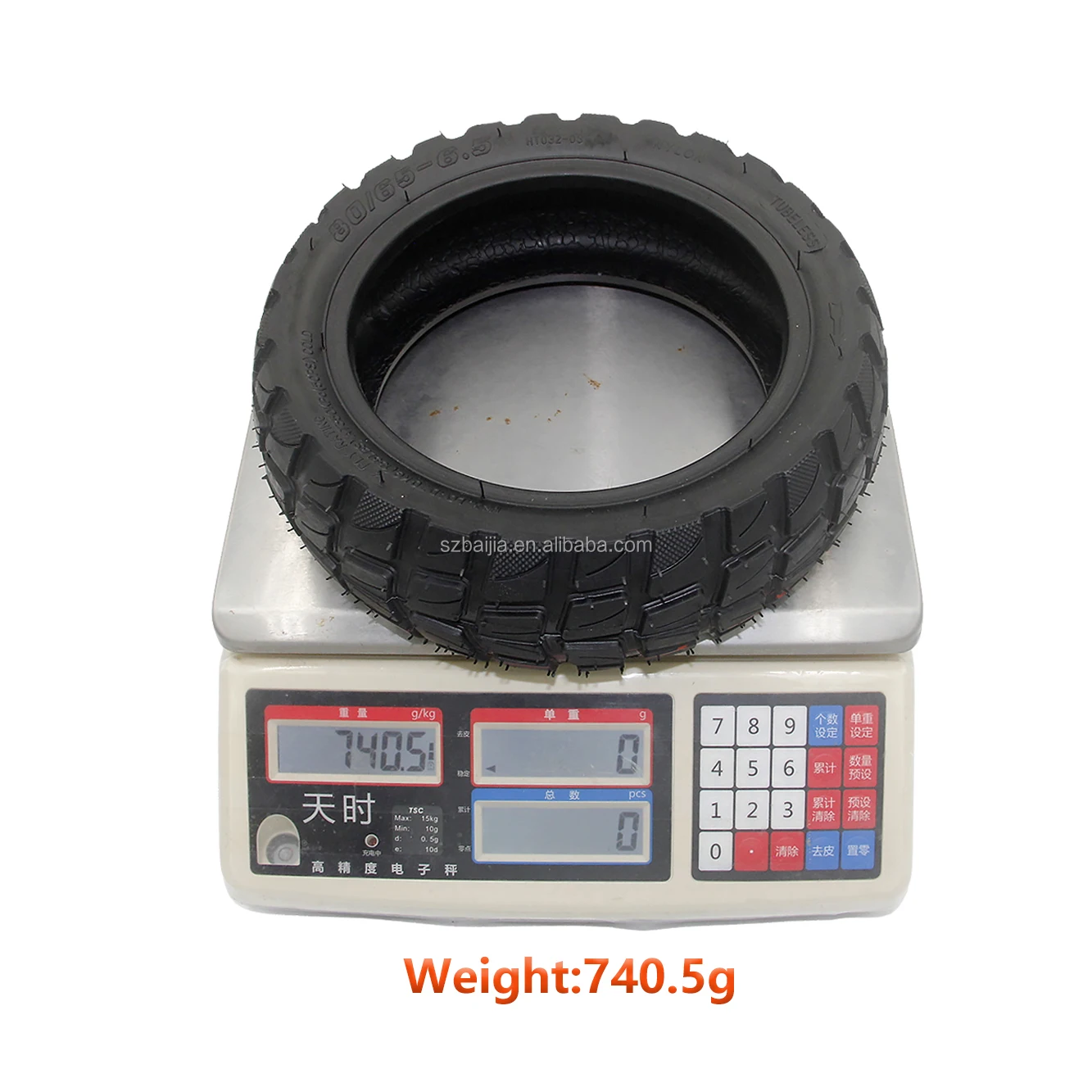 80/65-6.5 Outer Vacuum Tire 10 Inch Electric Scooter Tire Accessories Off-Road Tubeless Tyre for Balance Scooter Made Rubber