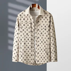 Custom Wholesale New Production of Plus-size Men's Lightweight Jackets Custom Casual Men's Shirt Jackets