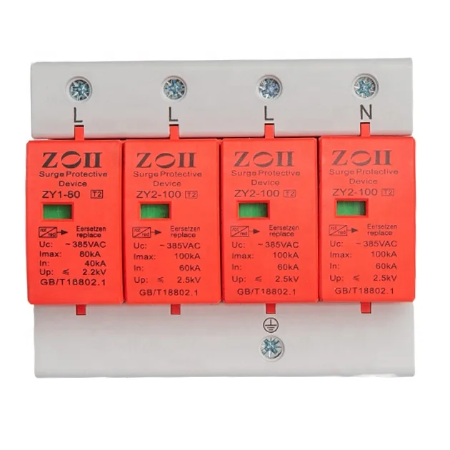 Ac Lightning Arrester Earthing Lightning Protection System Four Phase