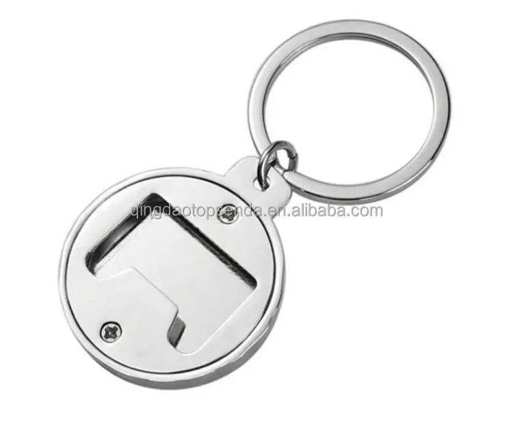DIY Metal Round All in One Keyring Bottle Opener Blank Sublimation Bottle Opener Keychain