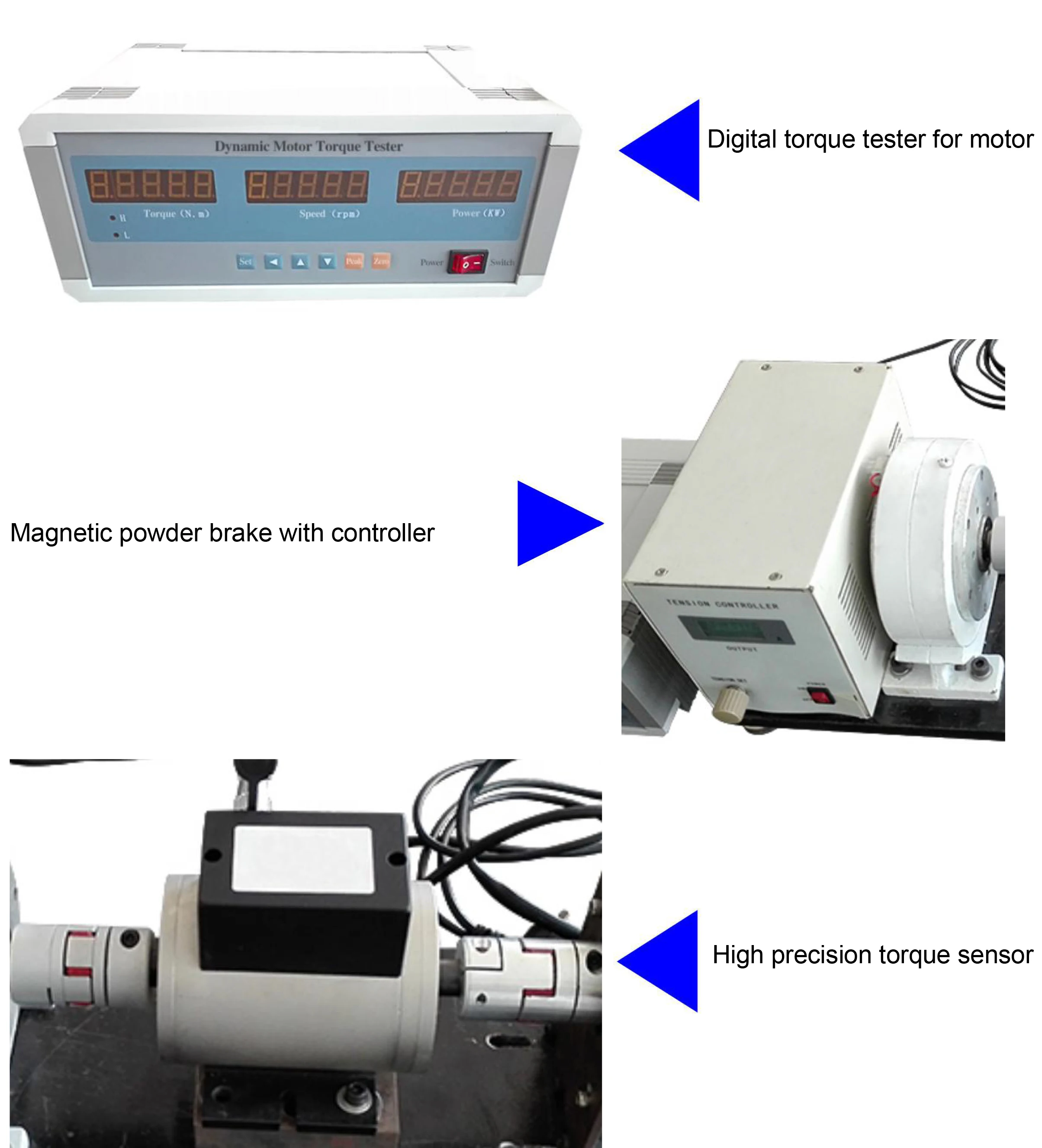 Easy installing measurement analysis electric test gauge digital display dynamic motor torque meter