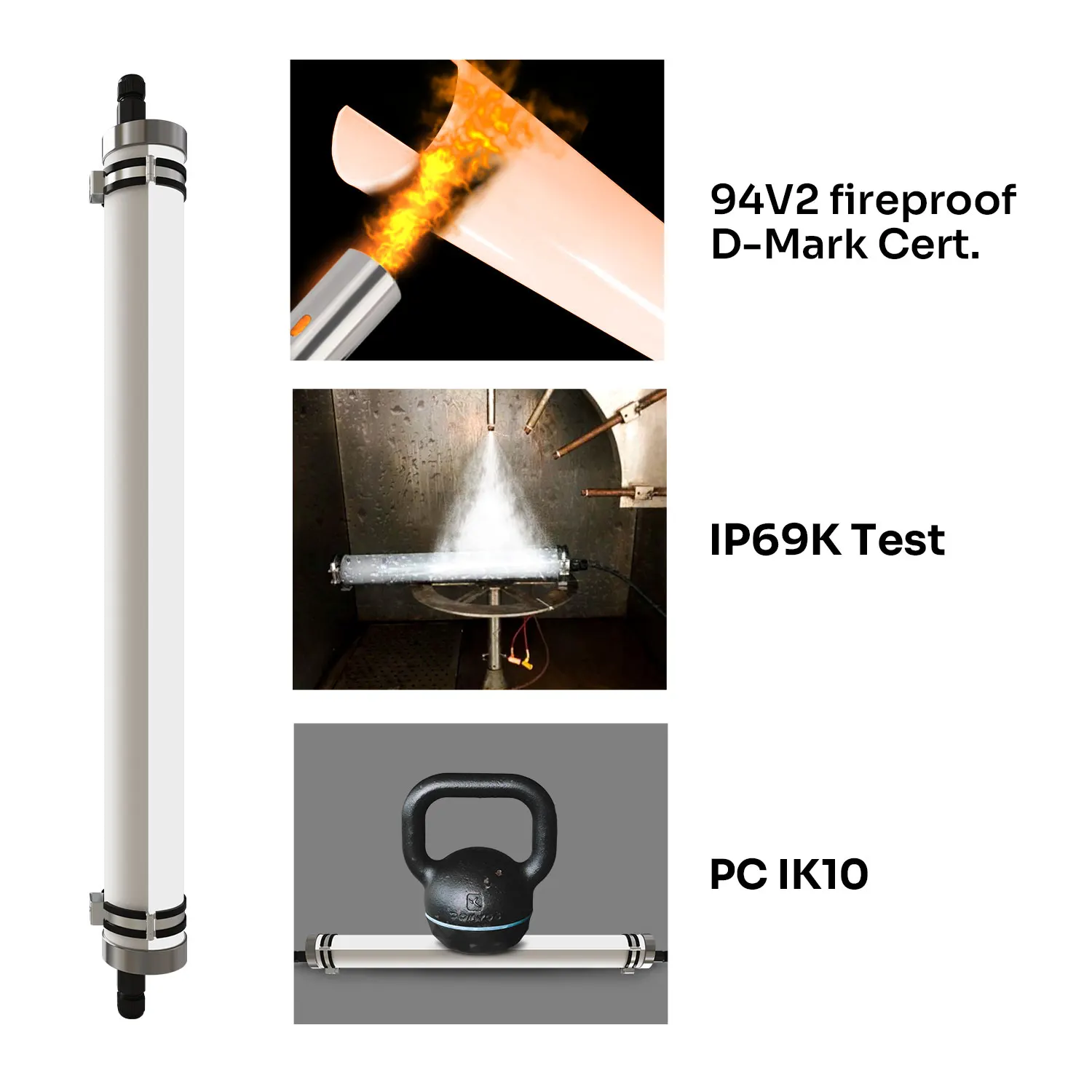 Водонепроницаемый тройной светильник 5 футов 20 Вт 40 50 60 1300 мм 1500 светодиодный