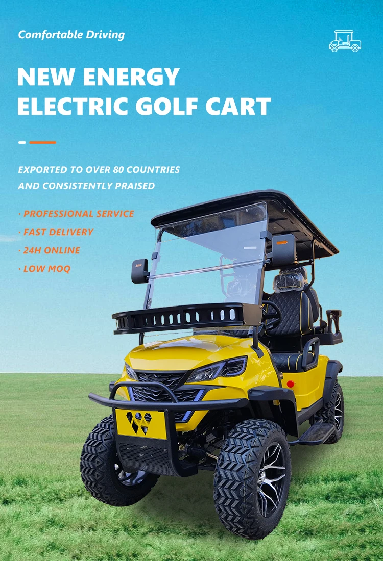 Factory Straight Hair Customized Brand And Logo Golf Carts Electric 4 Seater Lifted With CE details