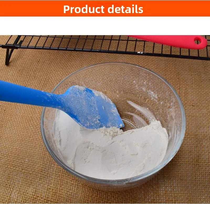 Integrated Full-Coverage Transparent Silicone Spatula Mixing Cream and Butter Rubber Scraper Cake Baking Tool for Home Use factory
