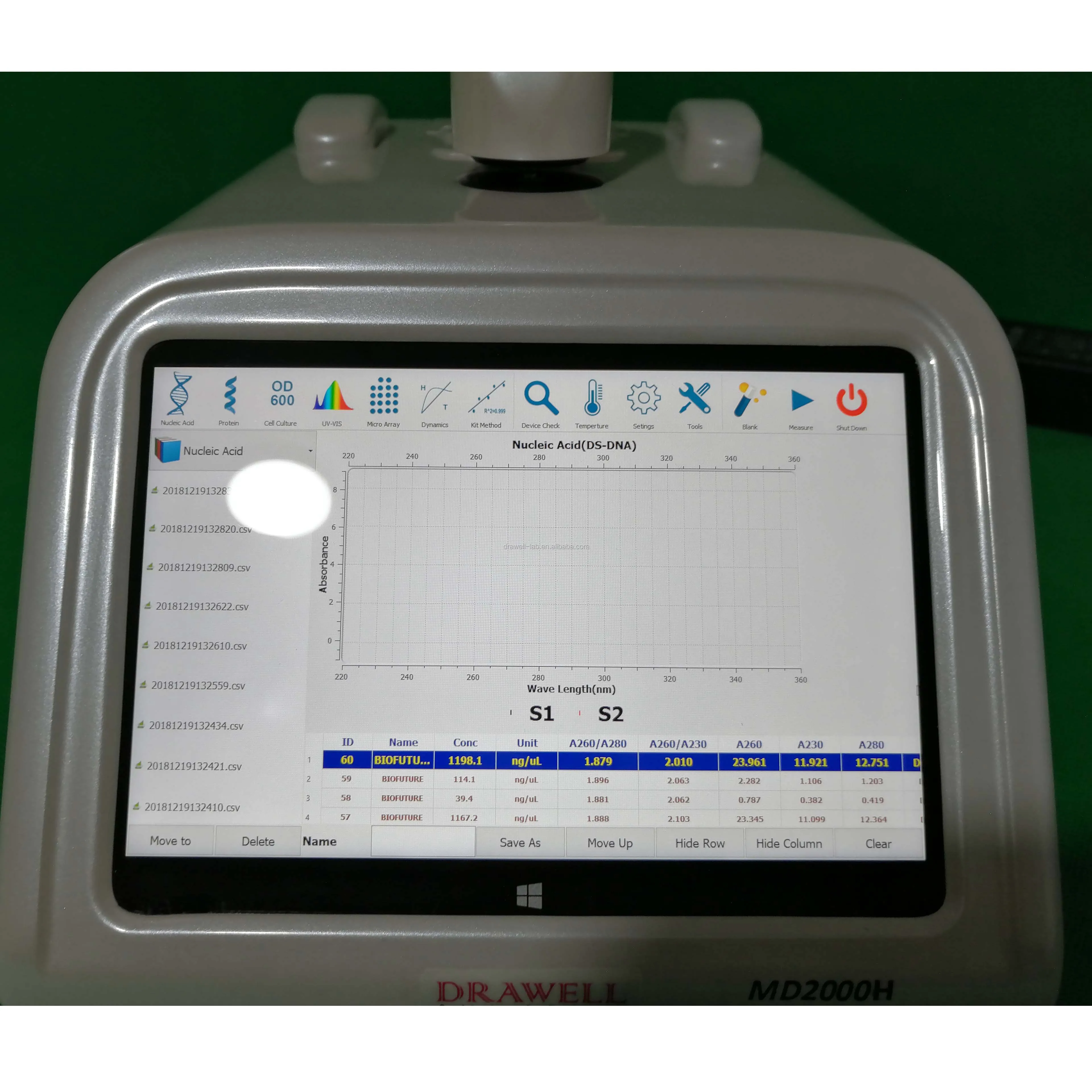 高精度ゼノンランプ UV/VIS分光光度計 Micro Spectrophotometer 190-1100nm