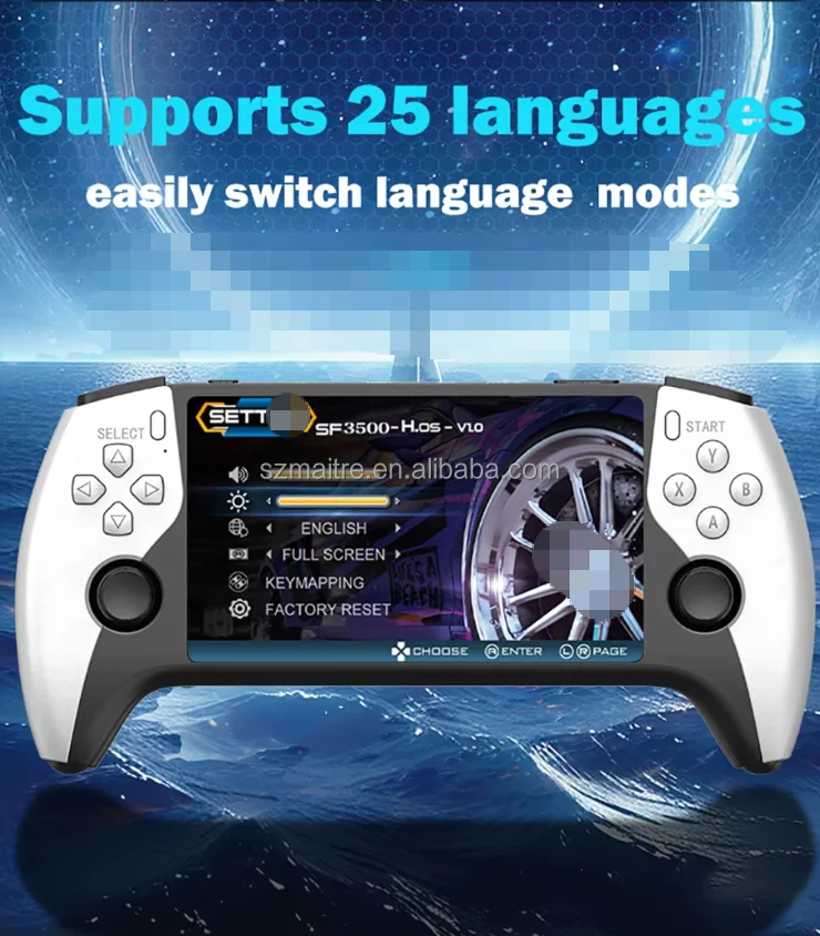 S SF3500 レトロ携帯ゲーム機 5インチIPS 64GB 20000ゲーム 1.2G