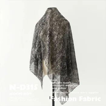 Fashion Fabric Lightweight Snow Pattern Printed Wash Color Imitation Silk Chiffon Fabric For Dress Shirt Headscarf Scarf Robe