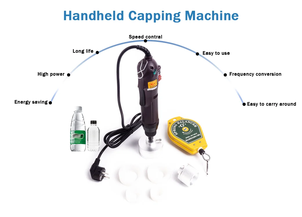 Kapack Hot Semi Automatic Electric Plastic Bottle Mineral Water Handheld Capping Machine Manual