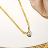 81254 love white diamond necklace gold