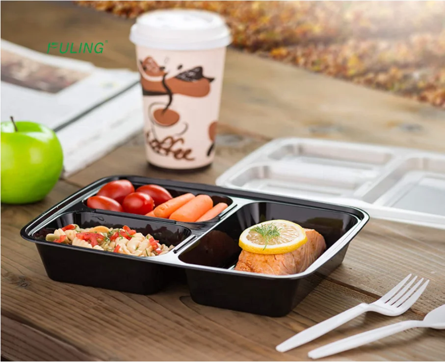 Öko gesunde schwarze Plastik mahlzeit zubereitung behälter, Plastik Bento Lunchboxen wegnehmen, pp Einweg-Lebensmittel behälter| Alibaba.com