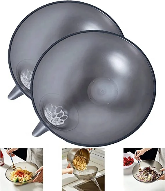 Multifunction Plastic Colander with Spout Filter Kitchen Strainer Basket Funnel for Fruits Veggies Drain Bowls Strainer