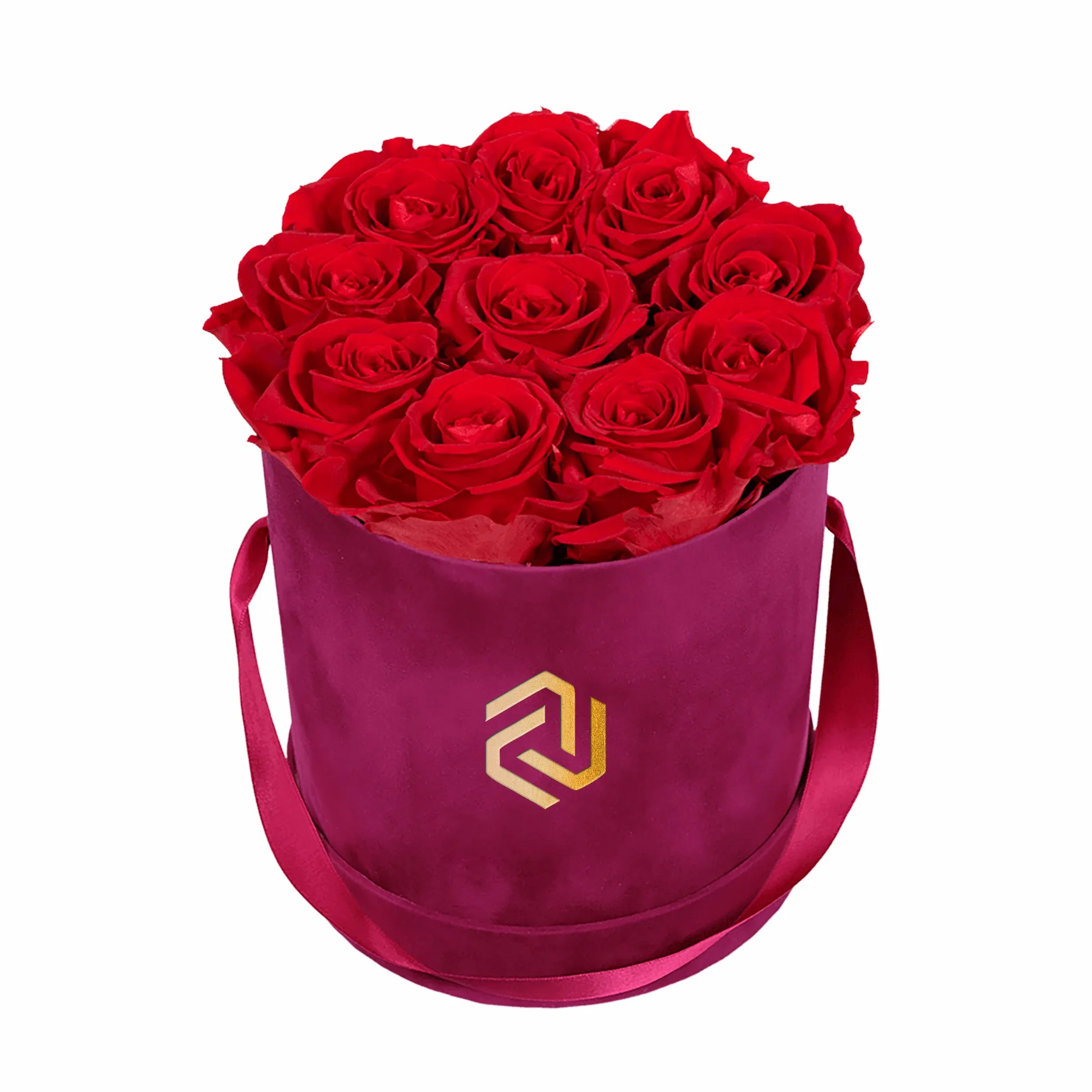 Wholesale Medium Flower Boxes With Foam Velvet Rose Box Fashion Flower
