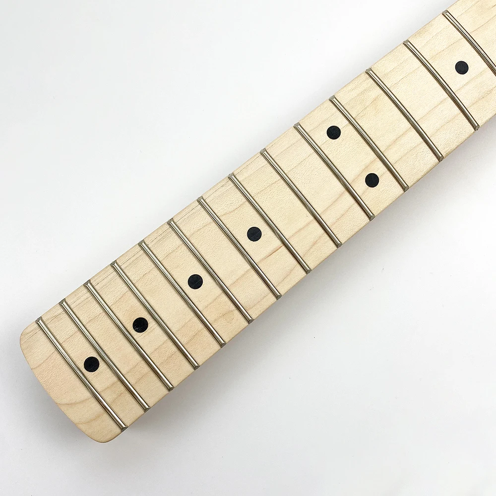 Custom 22 Frets Unfinished Canadian Maple Neck Nature DIY Blank  ST TL Electric Guitar Neck with Paddle Headstock