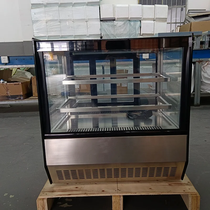 100l Small Counter Top Cake Display Showcase Ce Pastry Desktop Glass Chiller Refrigerated