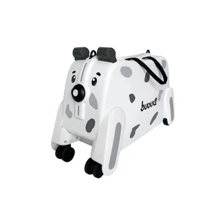 PP 19 Inch Kids Luggage Cute Style Ride on Luggage for Children Dalmatian Design Portable Suitcase