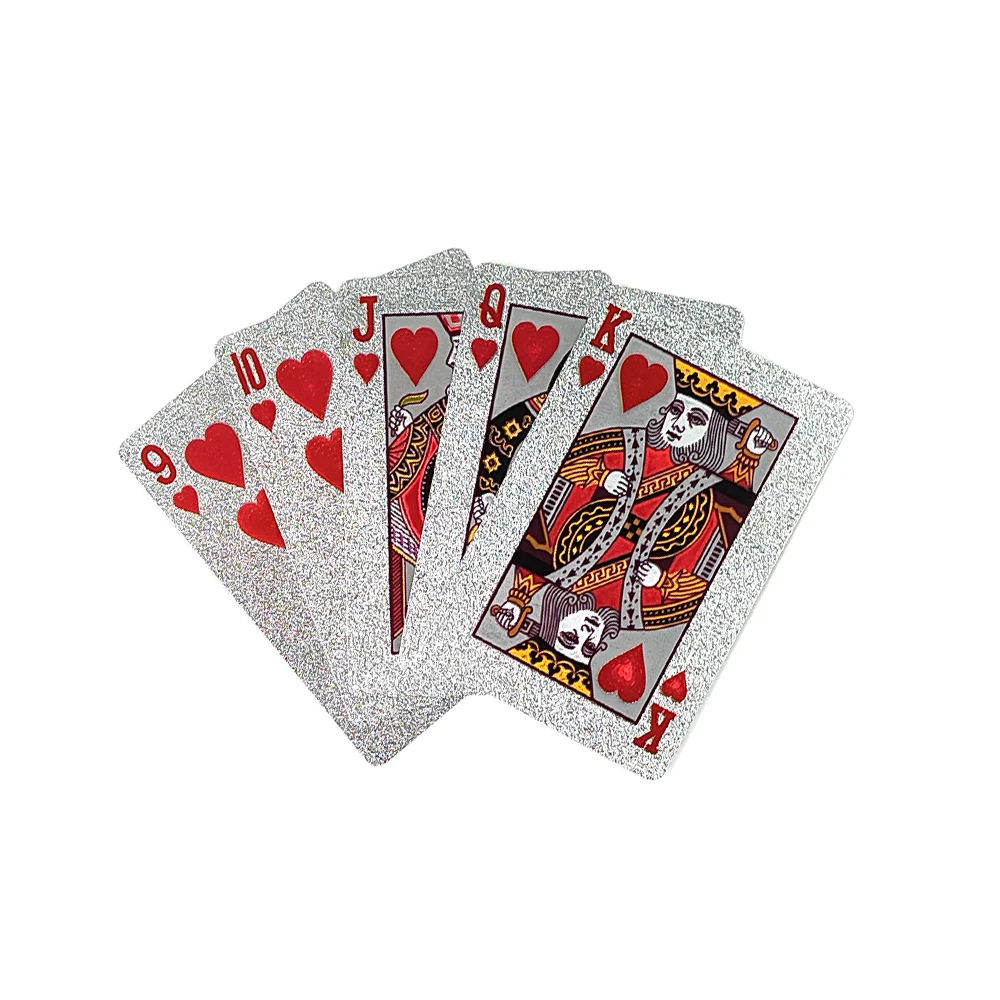 Waterproof Playing Card With Box Front and Back Printing Logo Gold Paper Pvc Plastic Custom Poker Playing Card supplier