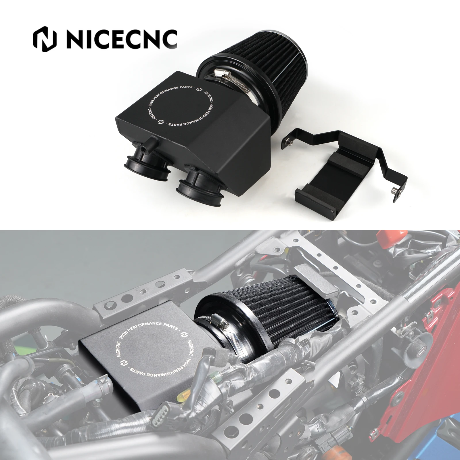 NICECNC Motorcycle Air Box Filter Cleaner Assembly for Yamaha