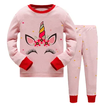 Newest Design Top Quality Winter Long Sleeve Kids Pjs Pajamas Set Big Girls Cotton Custom Pajamas Kids Sleepwear