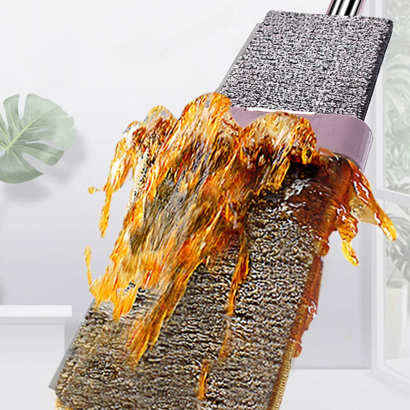 Новинка, оптовая продажа, плоская Швабра из сверхтонкого волокна для ручной уборки, Влажная и сухая Швабра двойного назначения, для ленивых, не требующая мытья