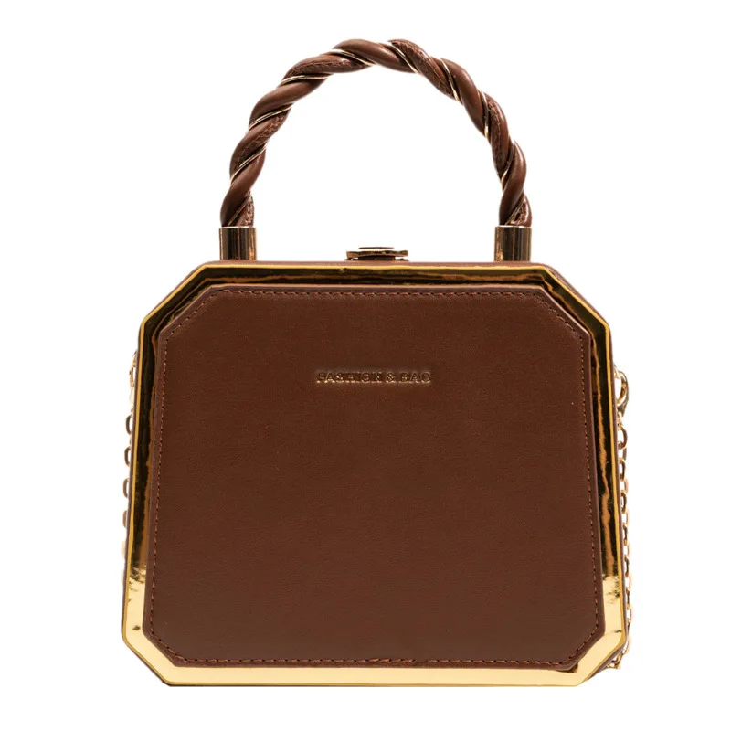 New Chain Box Bag Texture Internet Celebrity Niche Design Shoulder Bag Korean Version Ins Messenger Bag Female