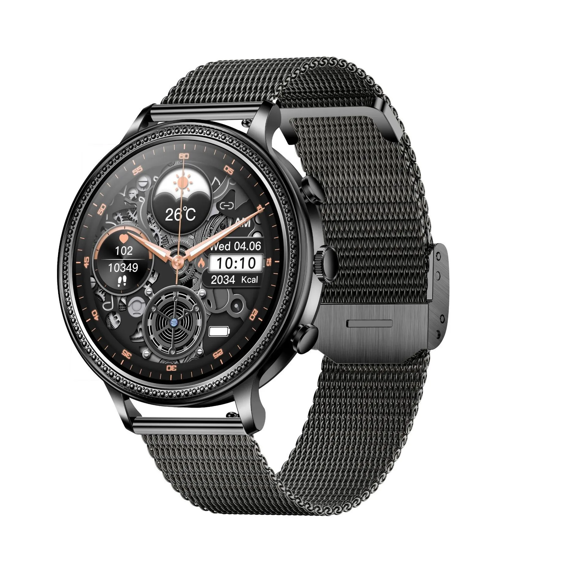 V60 レディース 1.39インチ スマートウォッチ HD 心拍数スマート