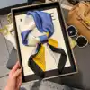 Blocco colore curvo blu A0020