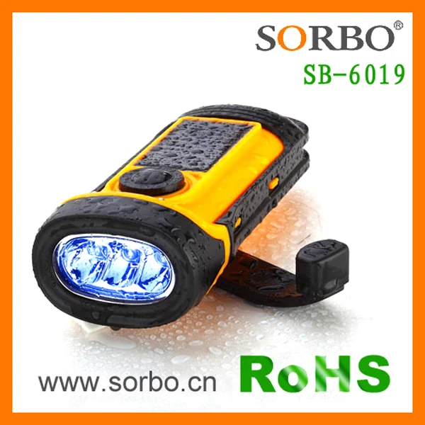 BODYA 6Pcs 3 LED Hand Pressing Flashlight Hand Crank Flashlight, Dynamo Crank Power Wind Up Torch Camping Light Random Color - View #7