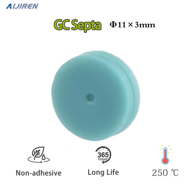 Aijiren 11x3mm Long Life Round Shape GC Injector Septa with Guide Right Hole for Gas Chromatography Sealing