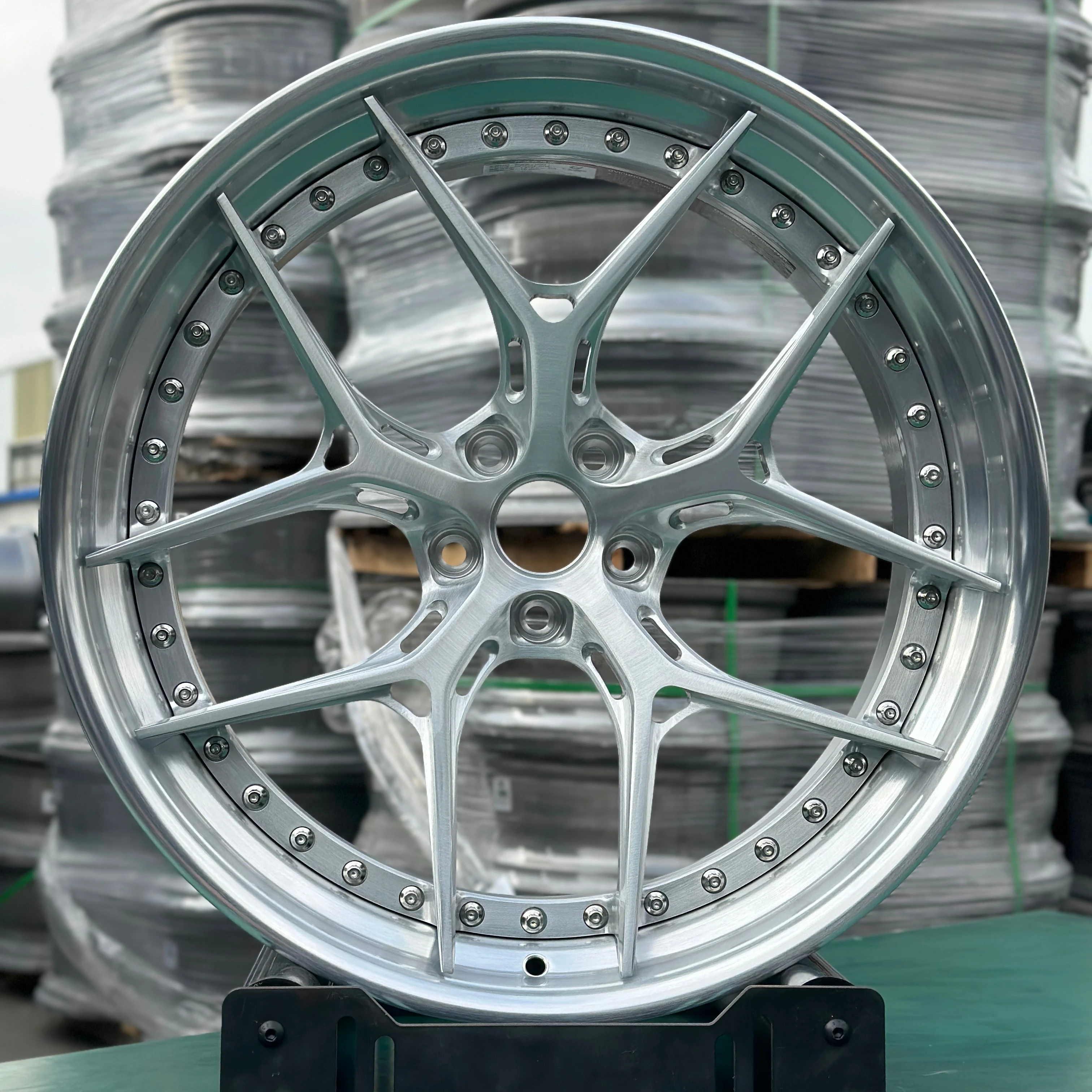 2 piece brushed center face aluminum alloy forged wheels 16 17 18 19 20 21 22 23 24 inch 5x112 5x114.3 5x120 multi color rim