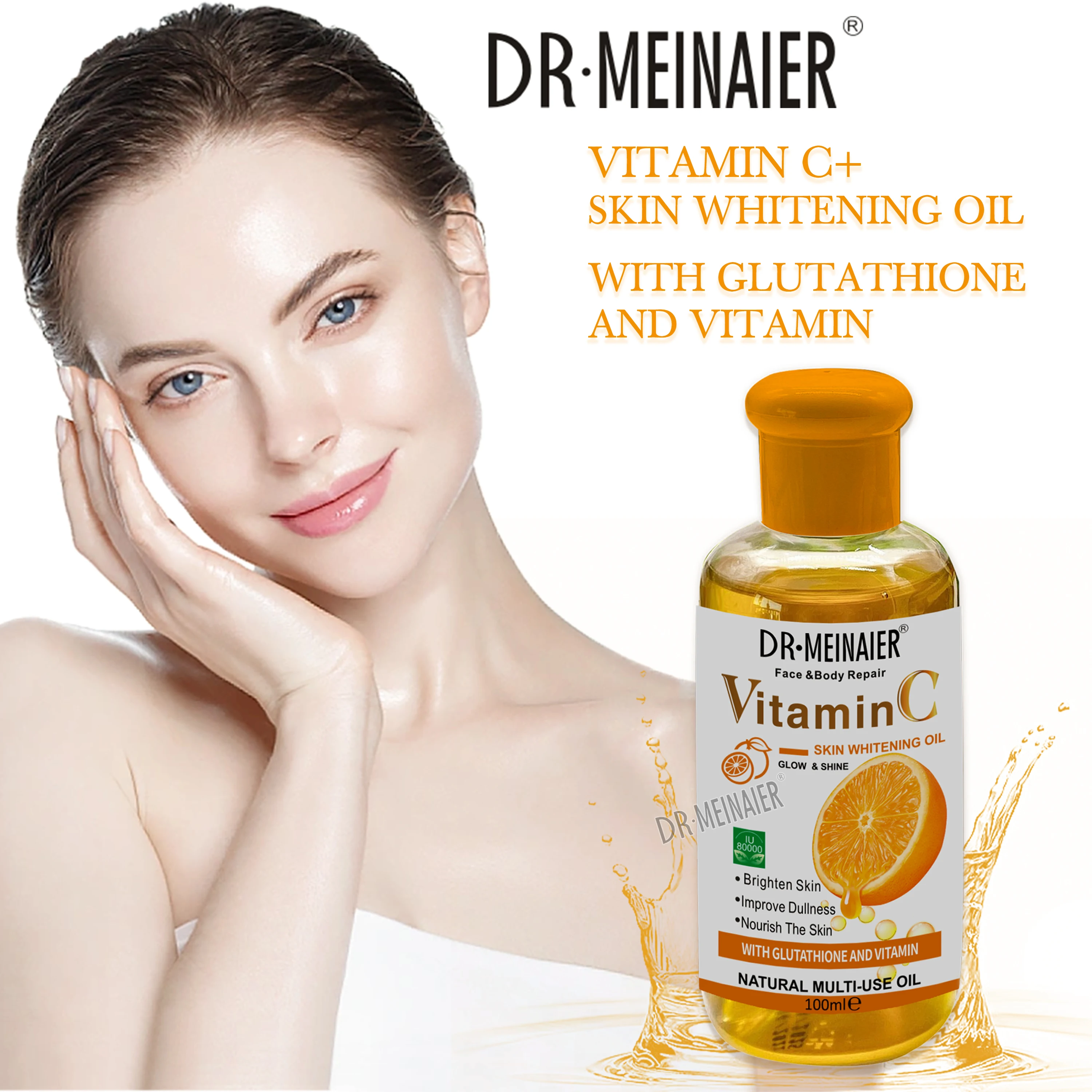 100% Pure Organic Vitamin C Whitening Oil for Face & Body