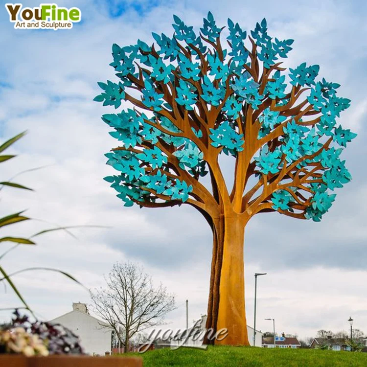 Large Size Modern Outdoor Garden Garden Stainless Steel Tree Sculpture