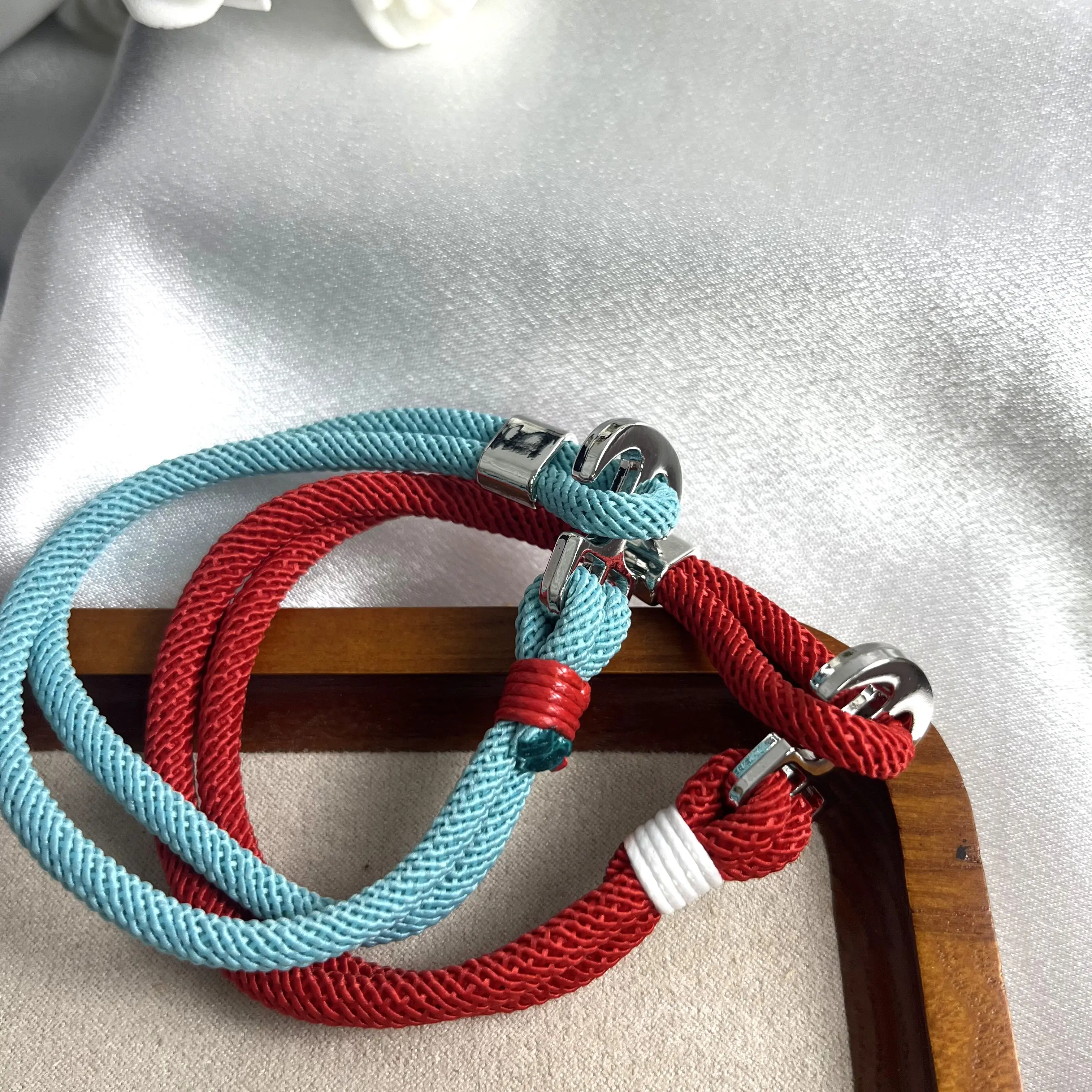 Wholesale Vintage Sailing Anchor Charm Multi-layer Milan Rope