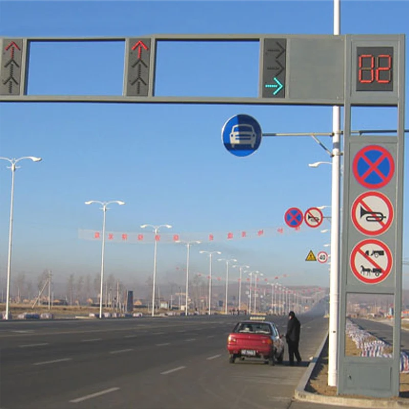 Traffic Signal Light Portable Cross Road Temporary Smart Traffic Light Pole Traffic Pole