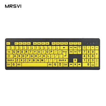 2021 Hot sale T801 Kids Colored Usb Wired Keyboards ABS Elderly Special Large Font Computer Keyboard