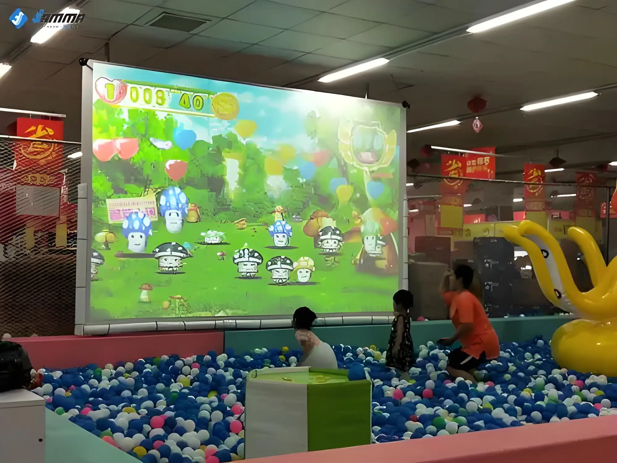Kids Fun Zone Magic Ball Interactive Wall Projector Games Children Interactive Projector Games for Indoor Playgrounds