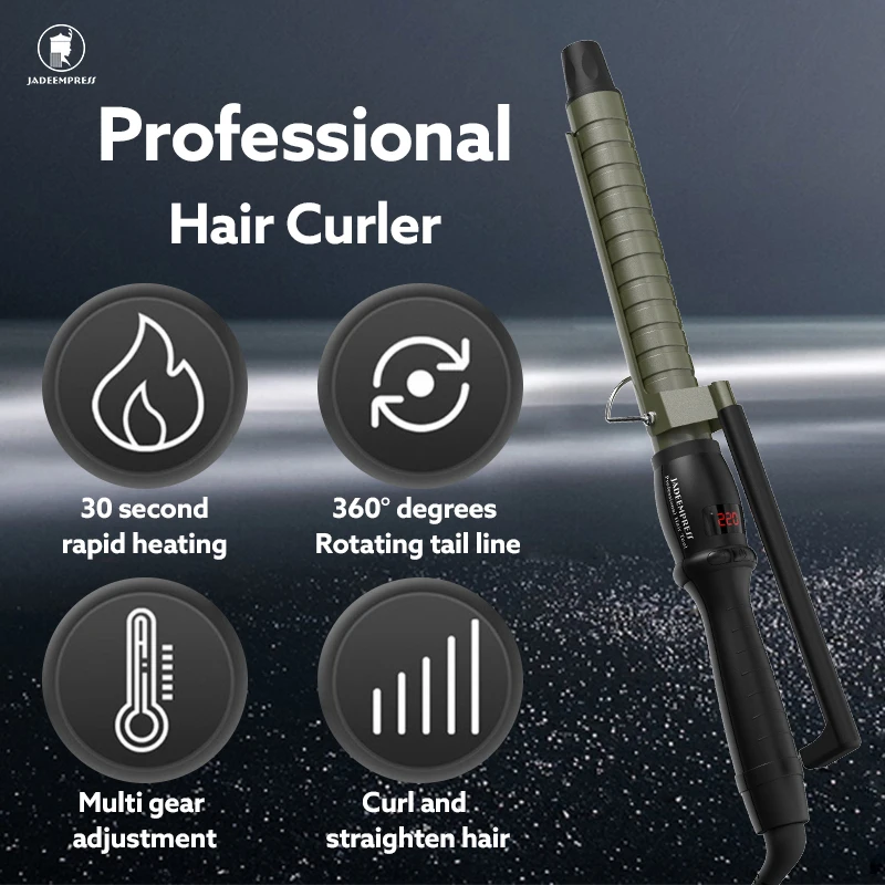 Customized LCD Temperature Design Ceramic Hair Curler Irons Adjustable Hair Curling Waver Hair Curler Machine